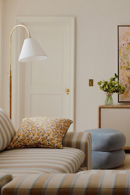 Curves Metal & Rattan Shaded No. 1 Floor Lamp - Thumbnail 5