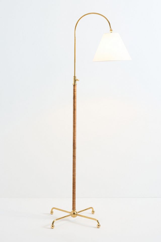 Curves Metal & Rattan Shaded No. 1 Floor Lamp #1