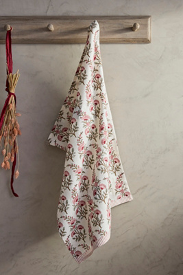 Calla Cotton Dish Towel, Scarlet
