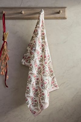 Calla Cotton Dish Towel, Scarlet