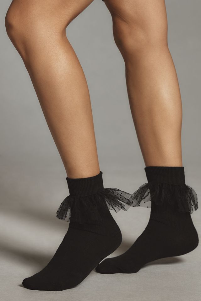 MeMoi Confetti Tulle Ruffle Socks #1