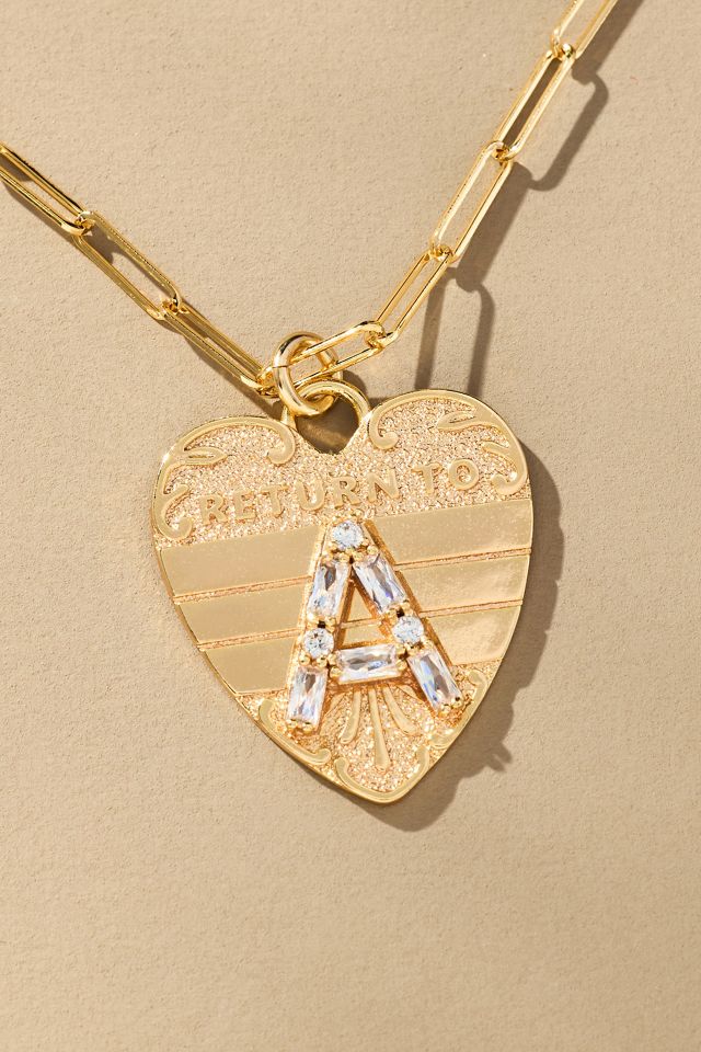 Monogram Heart Charm Necklace #3