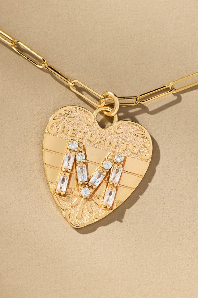 Monogram Heart Charm Necklace | AnthroHome