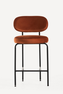 Anthropologie Velvet Tashi Counter Stool