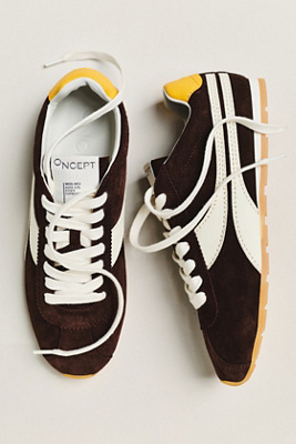Oncept Essex Suede Ballet Sneakers In Brown