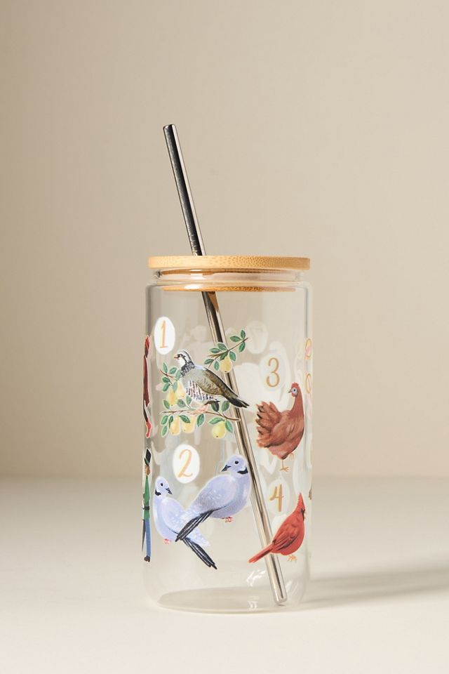 1canoe2 Holiday Glass Tumbler with Lid | AnthroLiving