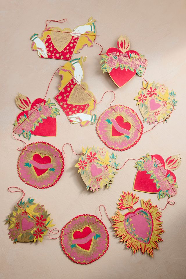 Heart Medallions Paper Garland #1