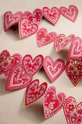 Hearts Paper Concertina Garland