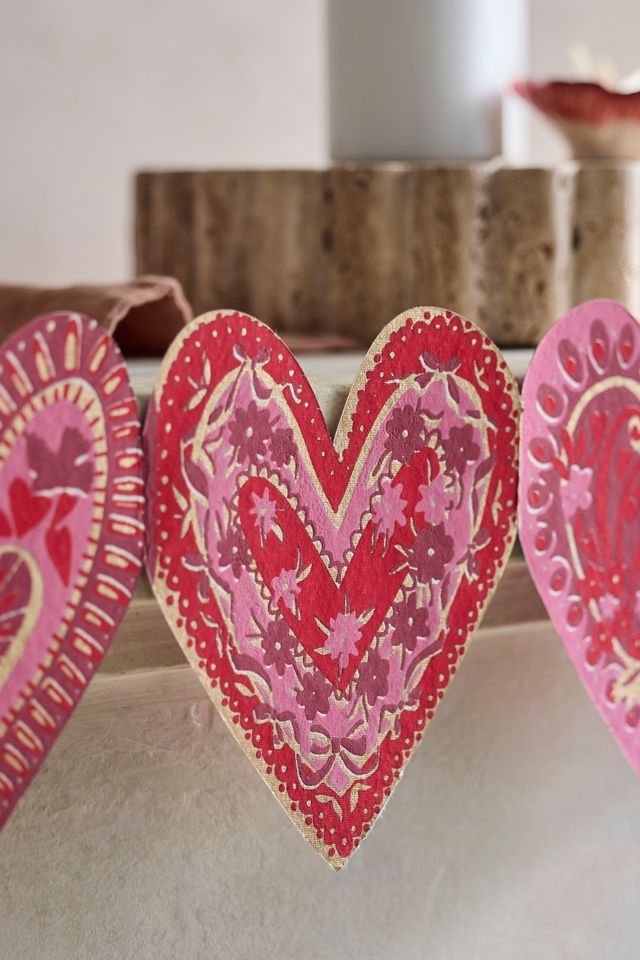 Hearts Paper Concertina Garland #2