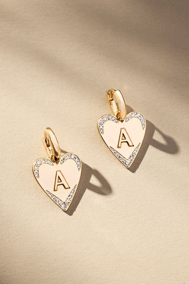 Heart Huggie Hoop Earrings #1
