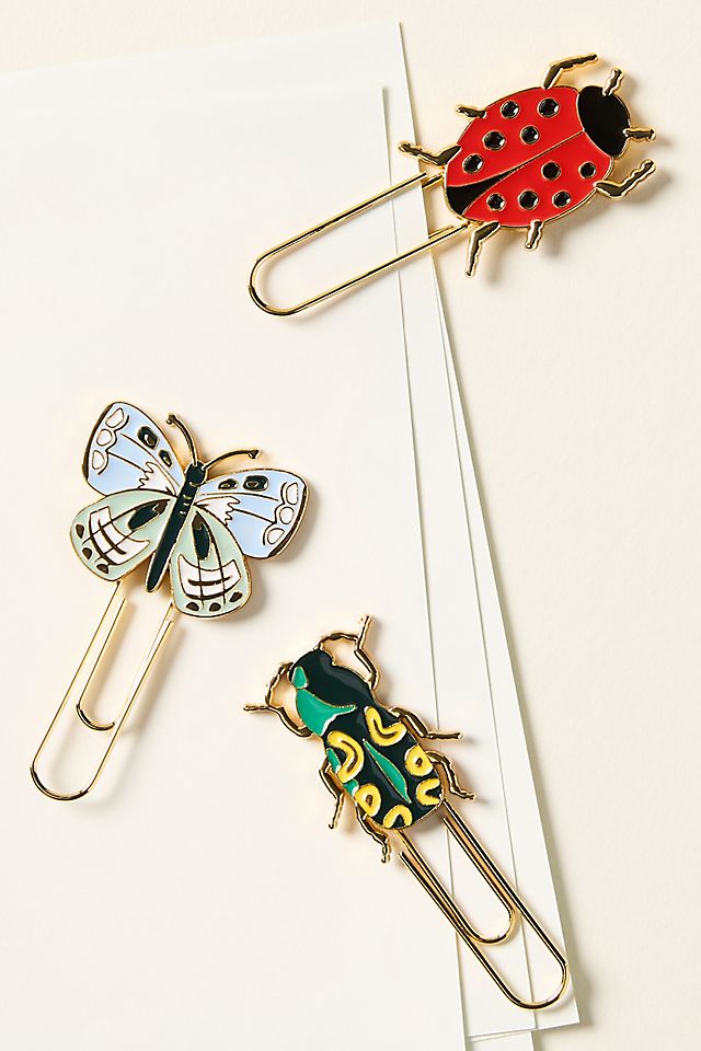 Curio Enamel Paper Clip Set Curio Enamel Paper Clip Set