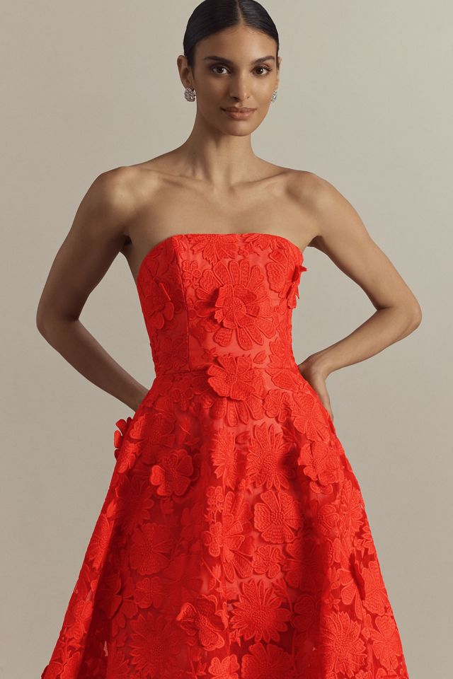 Helsi Florence Floral Appliqué Strapless Midi Dress #2