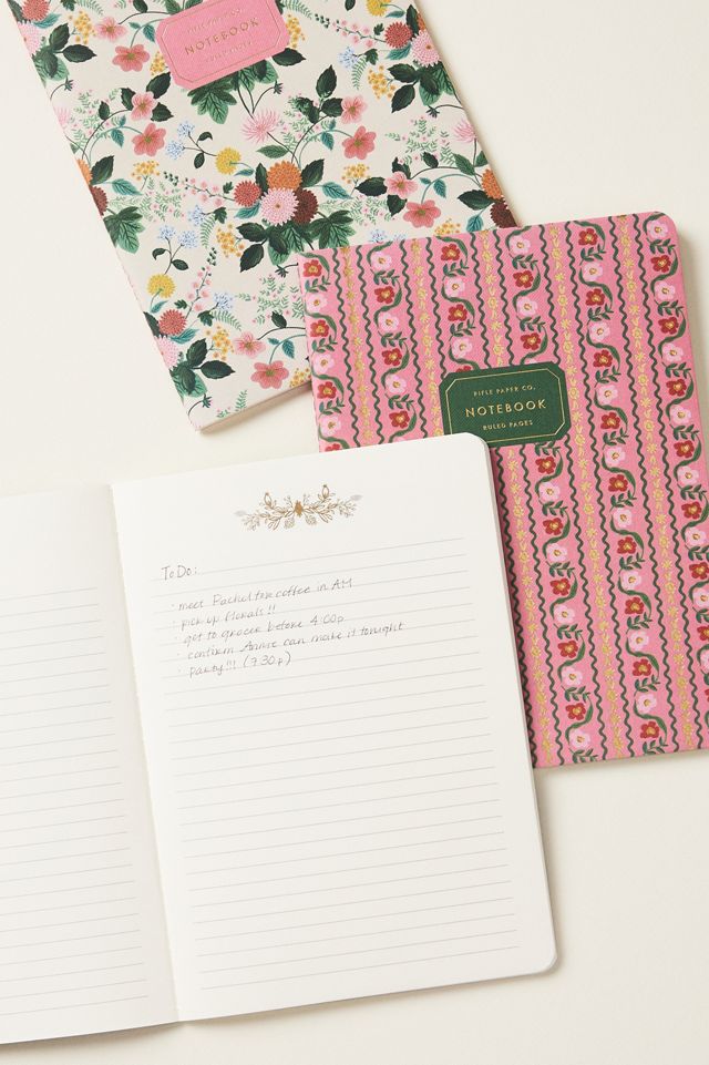 Rifle Paper Co. Dahlia Softcover Notebooks, Set of 3 #1