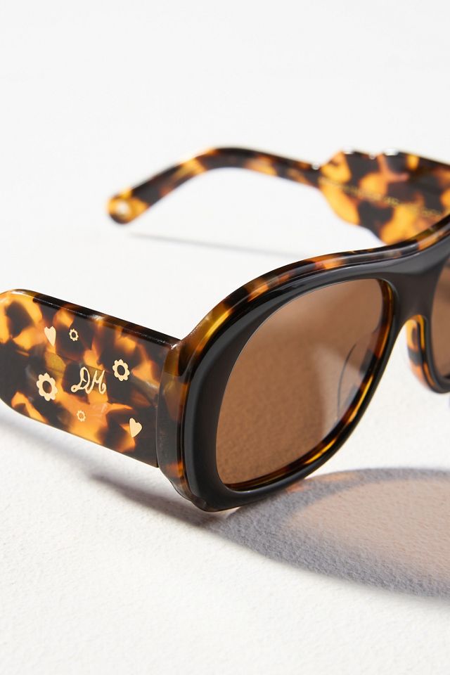 Damson Madder Oversized Navigator Sunglasses | Anthropologie