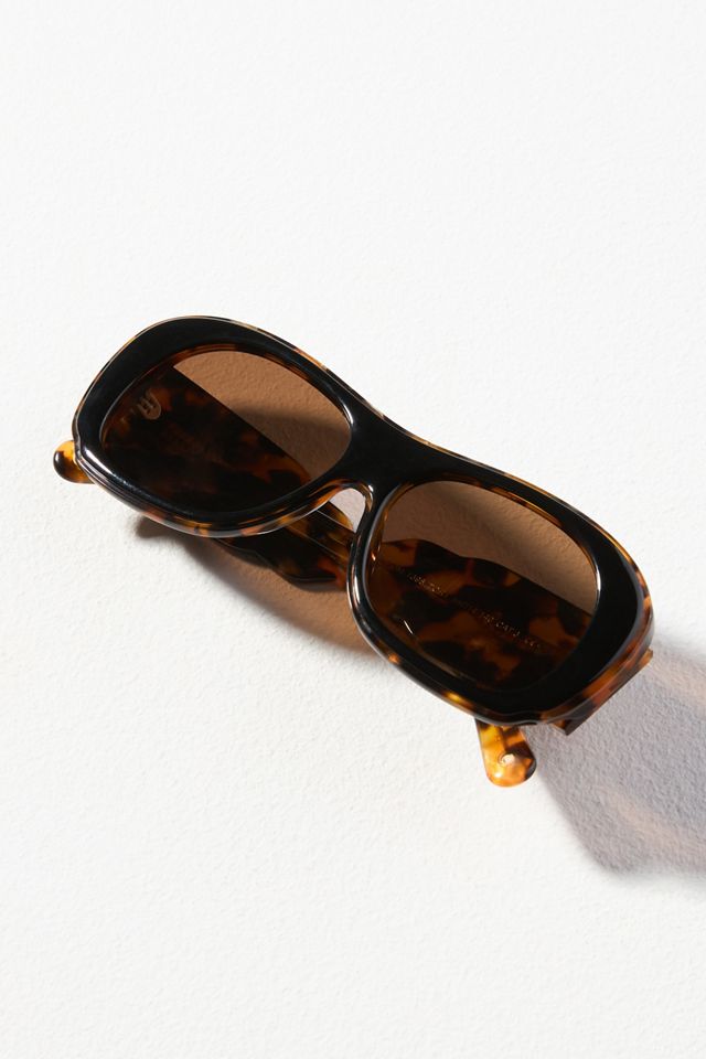 Damson Madder Oversized Navigator Sunglasses | Anthropologie