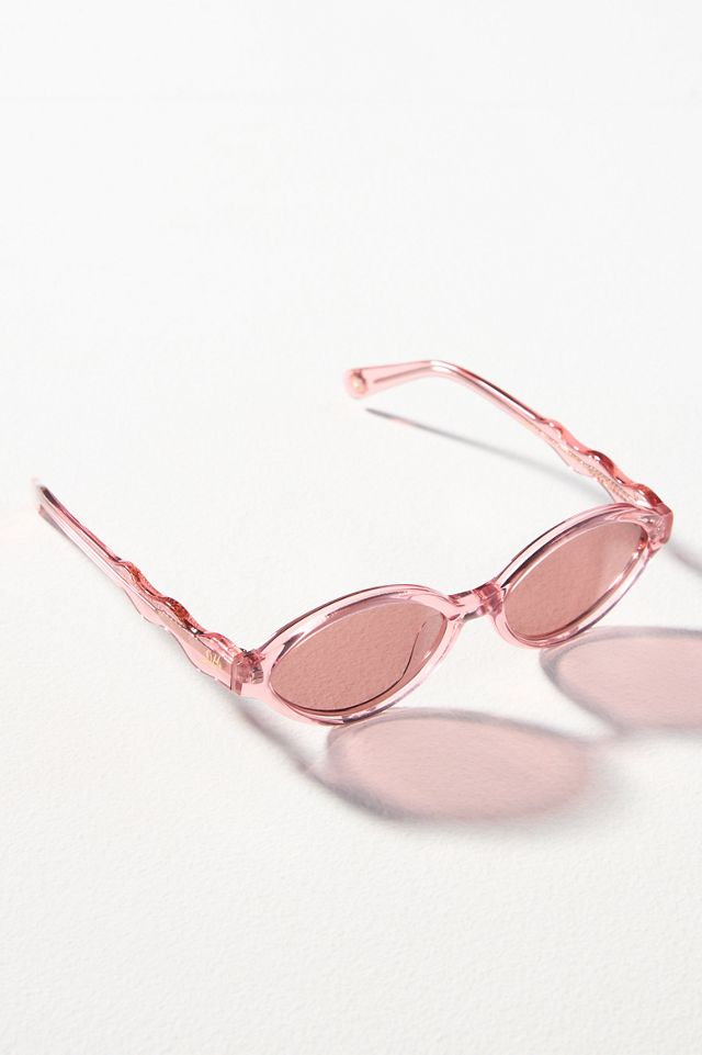 Damson Madder Oval Wavy Sunglasses | Anthropologie