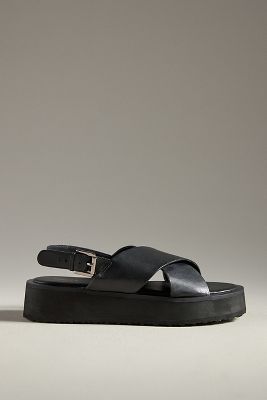 MAEVE CROSS-STRAP PLATFORM SANDALS 