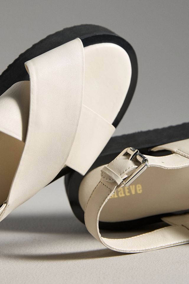 Maeve Cross-Strap Platform Sandals