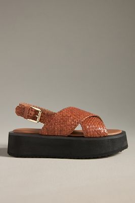 MAEVE CROSS-STRAP PLATFORM SANDALS 