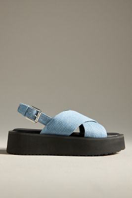 MAEVE CROSS-STRAP PLATFORM SANDALS 