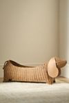 Dachshund Dog Woven Wicker Basket