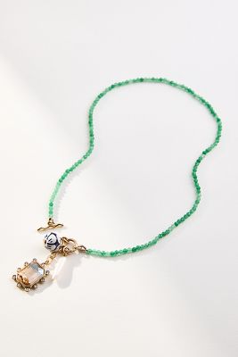 Mignonne Gavigan Delancey Charm Necklace In Green