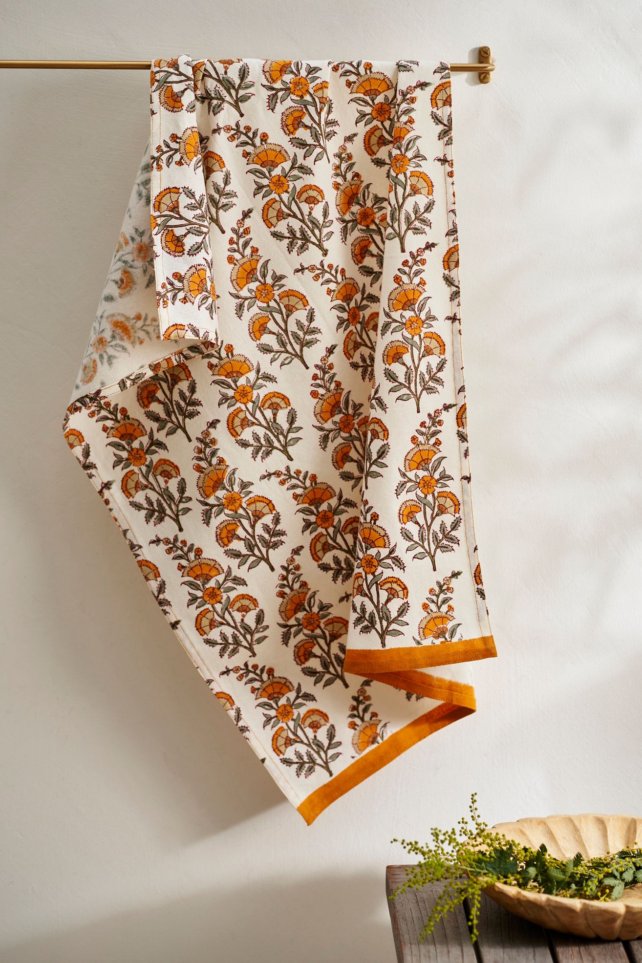 Calla Cotton Dish Towel - Yellow, One Size