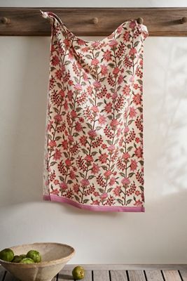 Gita Cotton Dish Towel, Pink