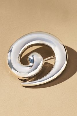 By Anthropologie Spiral Brooch In Metallic