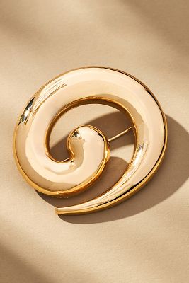 By Anthropologie Spiral Brooch In Gold