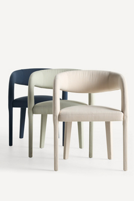Anthropologie Hagen Performance Linen Dining Chair