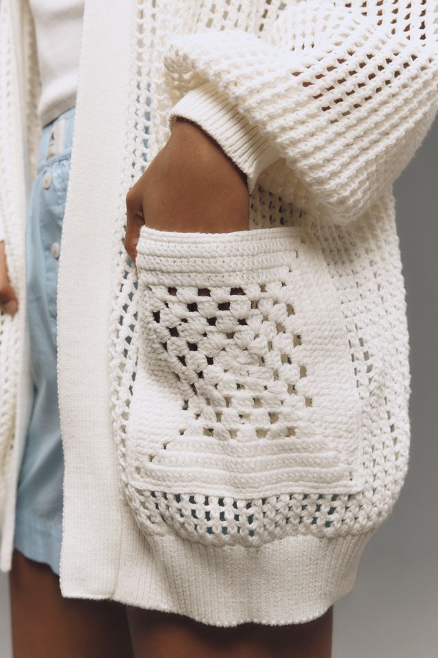 By Anthropologie Crochet Grandpa Cardigan #3