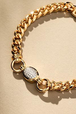 Luv Aj Pavé Link Bracelet In Gold