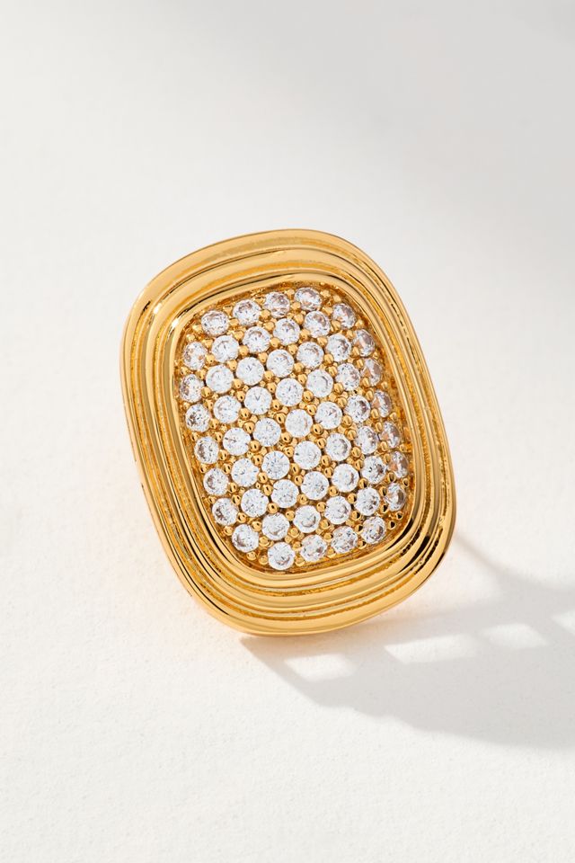Luv Aj Oval Statement Pavé Stud Earrings #1