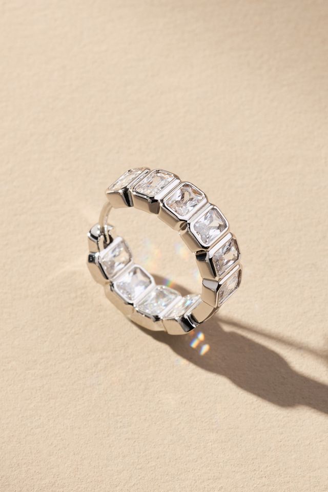 Luv Aj Bianca Bezel Hoop Earrings #1