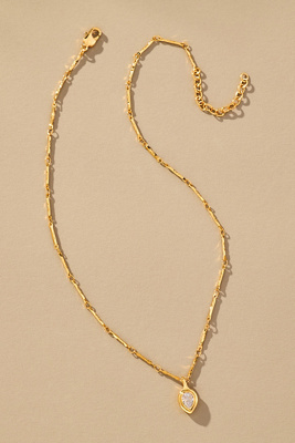 Luv Aj Bezel Link Necklace In Gold
