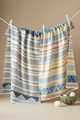 The Mediterranean Dish Jacquard Dish Towels, Set Of 2