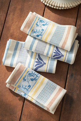 The Mediterranean Dish Jacquard Napkins, Set of 4