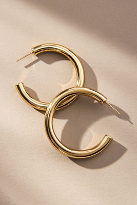 Thick C-Shape Hoop Earrings product page