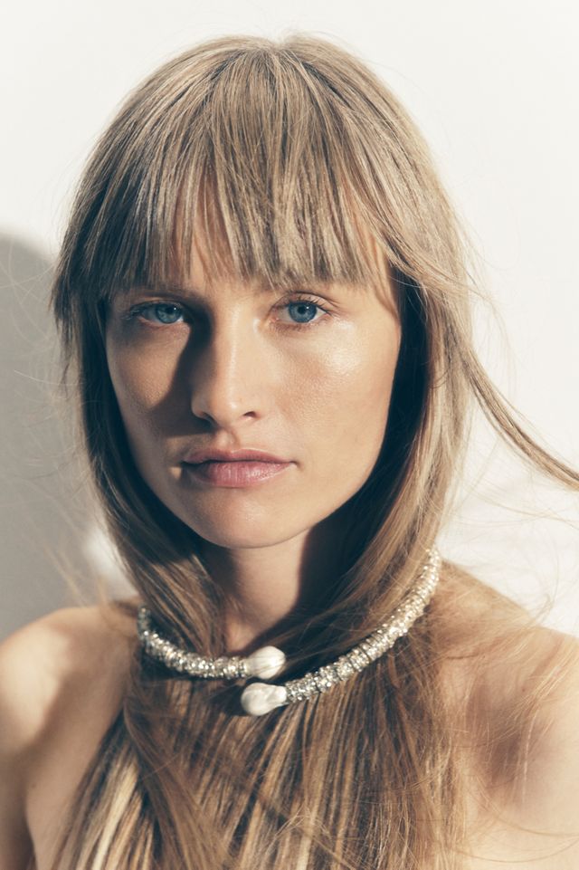 Crystal and Pearl Choker Necklace #1