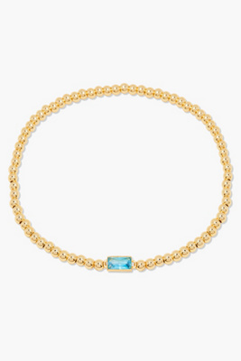 Brook & York Kylie Birthstone Beaded Stretch Bracelet In Blue