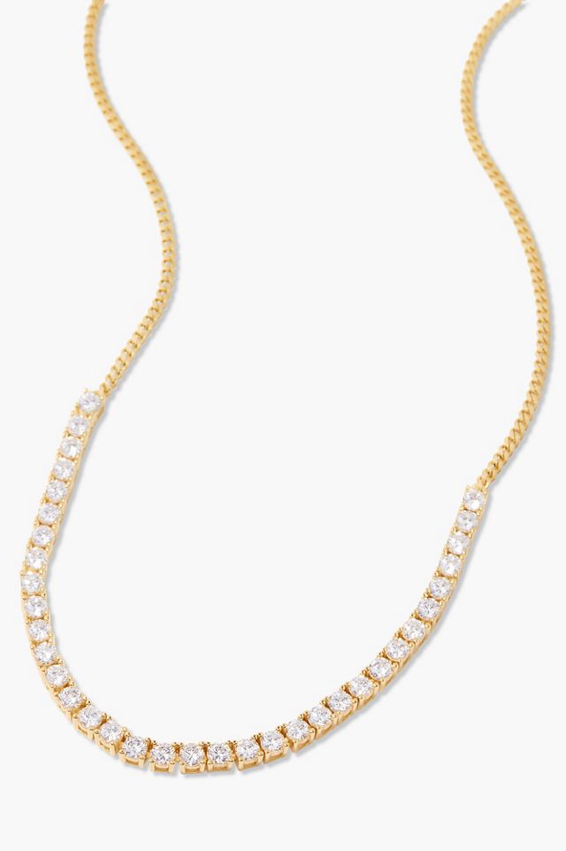 Brook & York Vermeil Half Tennis Chain Necklace #1