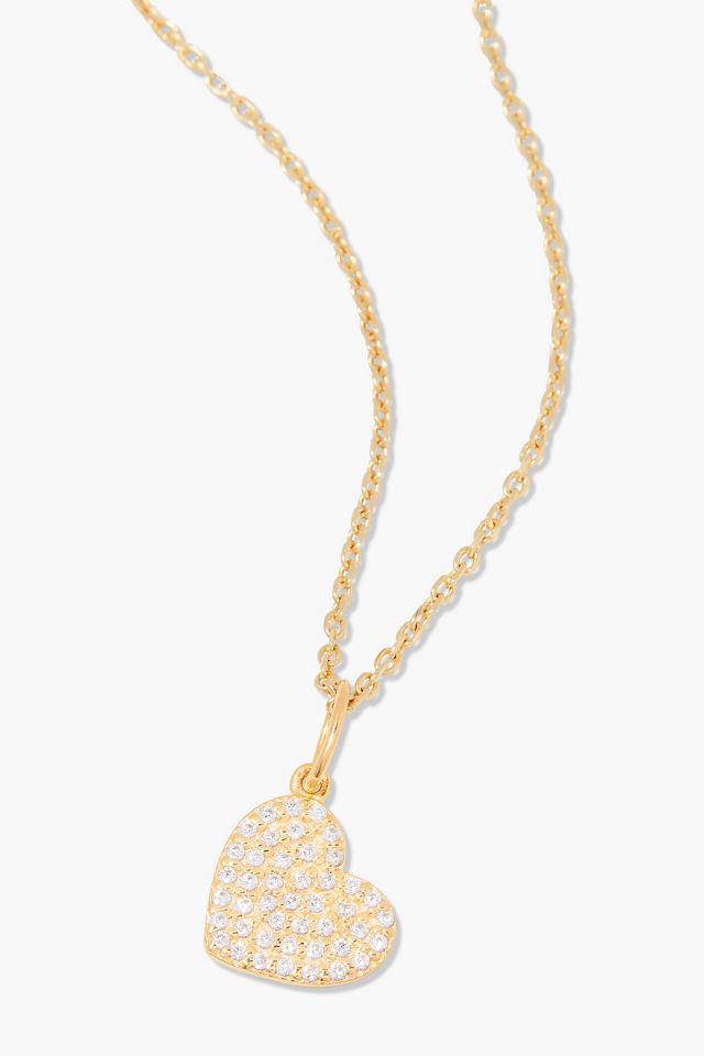 Brook & York Vermeil Pave Heart Necklace #1