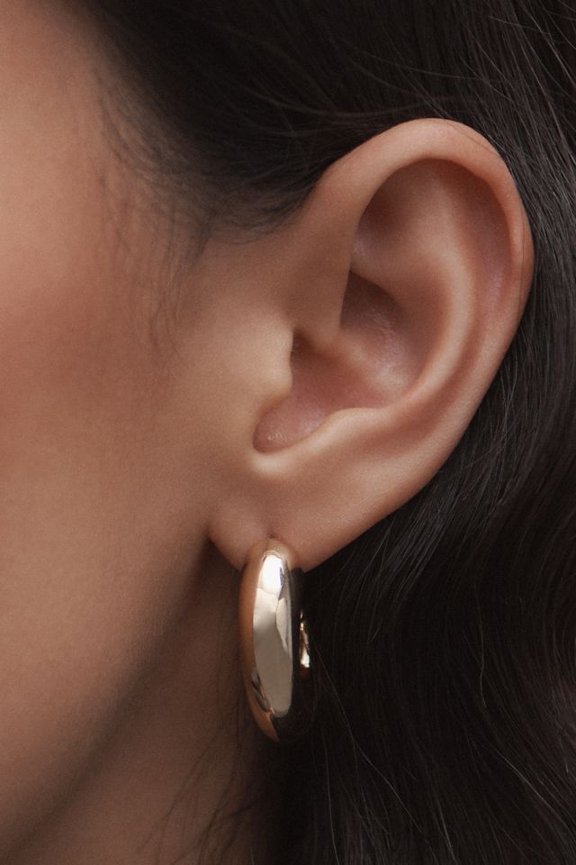 Bean Huggie Hoop Earrings #1
