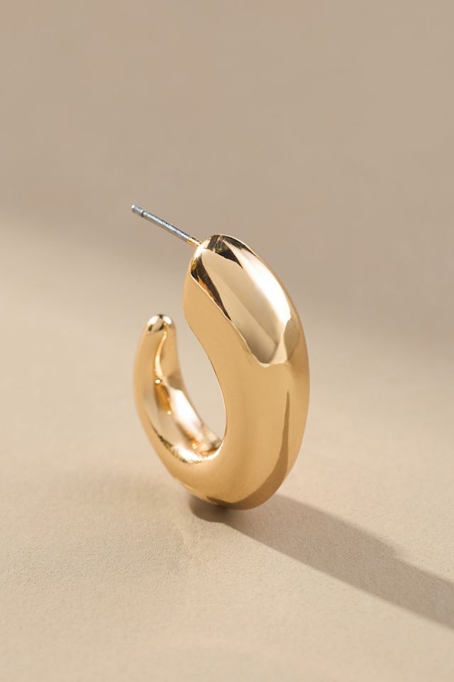 Bean Huggie Hoop Earrings #3