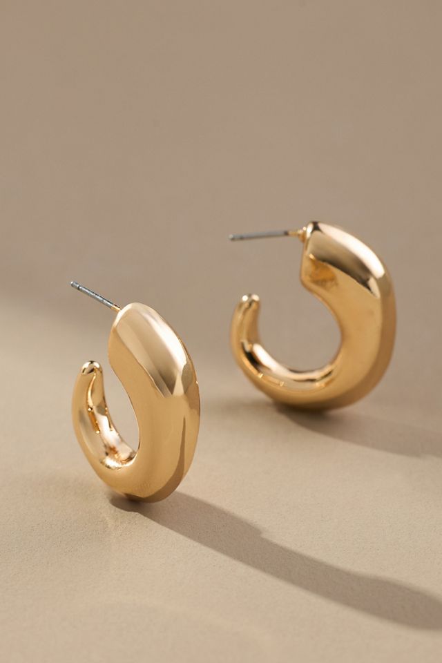 Bean Huggie Hoop Earrings #2