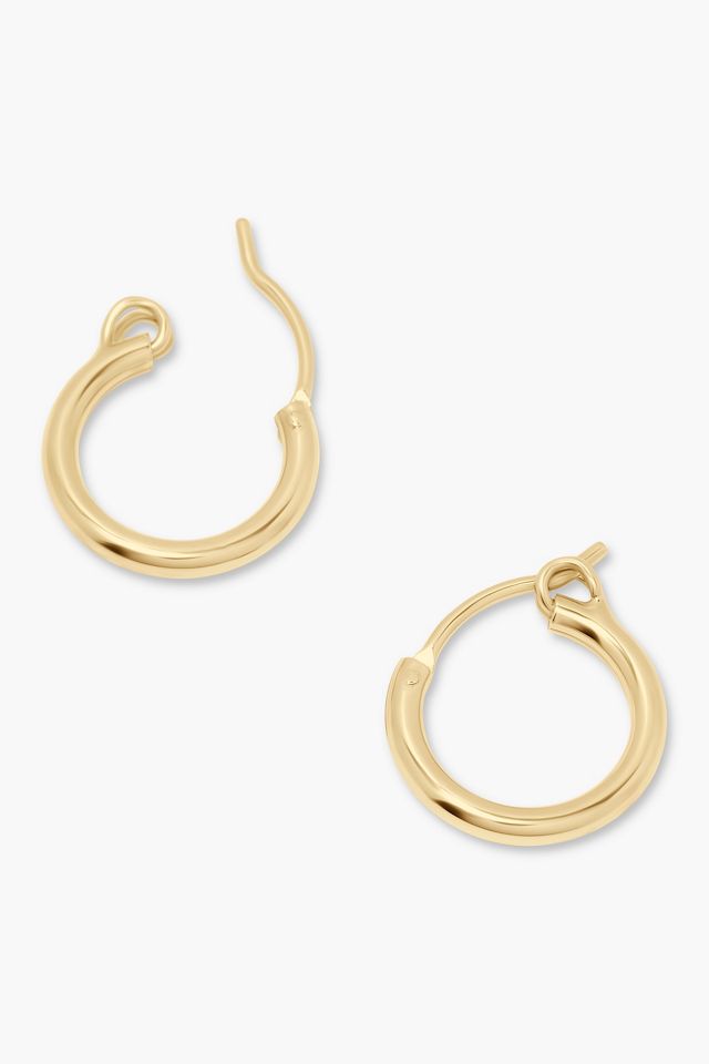 Brook & York Classic Vermeil Huggie Hoop Earrings #1