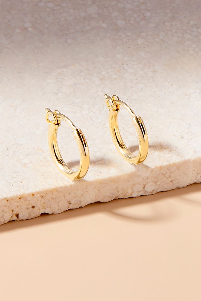 Brook & York Classic Vermeil Huggie Hoop Earrings #2