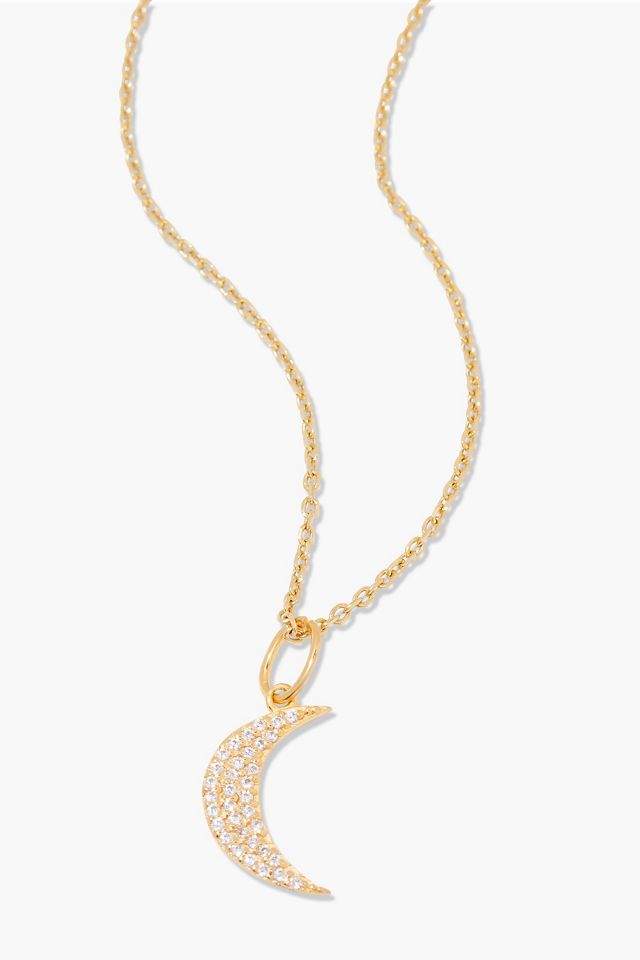 Brook & York Vermeil Moon Pendant Necklace #1