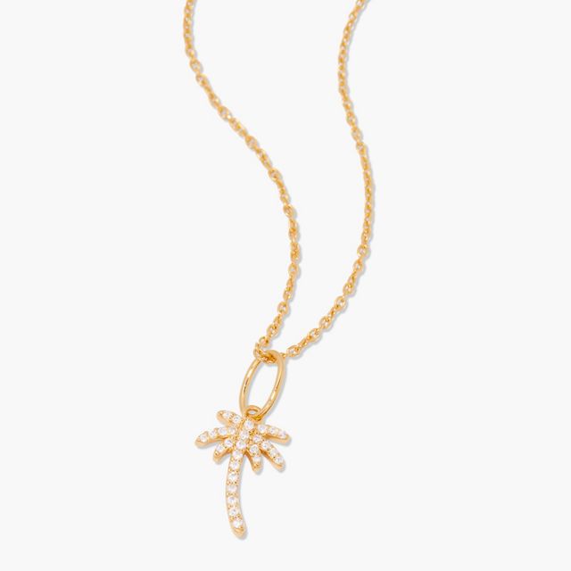 Brook & York Vermeil Pave Palm Tree Necklace #1